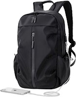 Mochila Sports Ejecutiva Impermeable USB Lapto - Negro